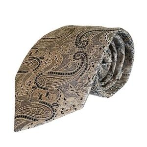 Vintage Forsyth of Canada Neutral Paisley Brocade Silk Tie